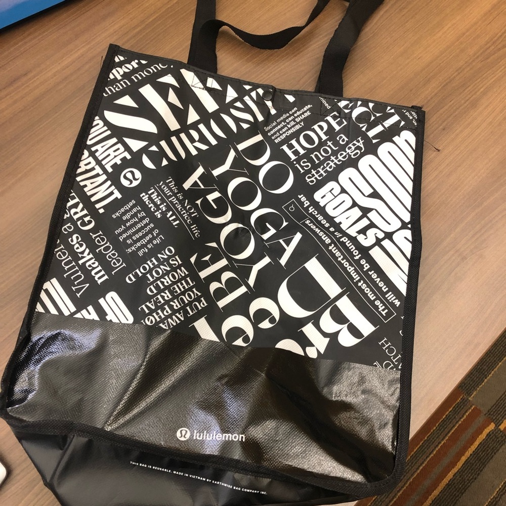 Large black lululemon tote